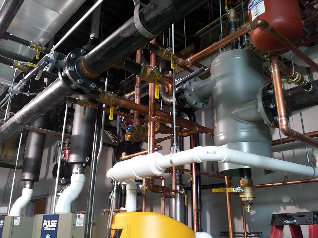 Montcalm Community College MTech boiler room piping